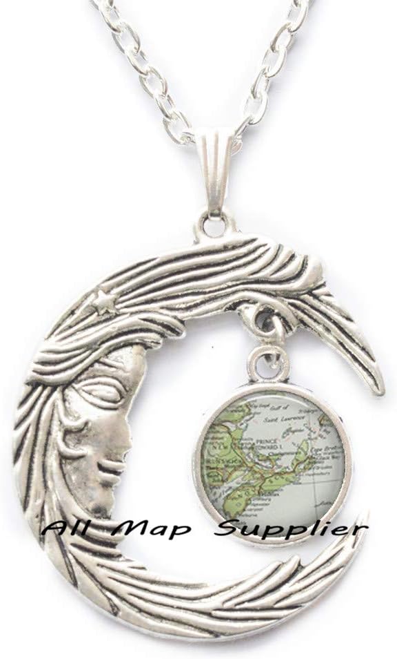 AllMapsupplier Fashion Necklace Nova Scotia map Pendant