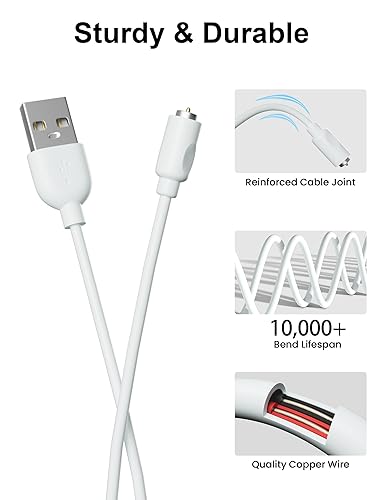 Miniatura 5 de Bicmice Cable de carga USB magnético de repuesto de cable de carga CC (2.6 pies2.6 ft)