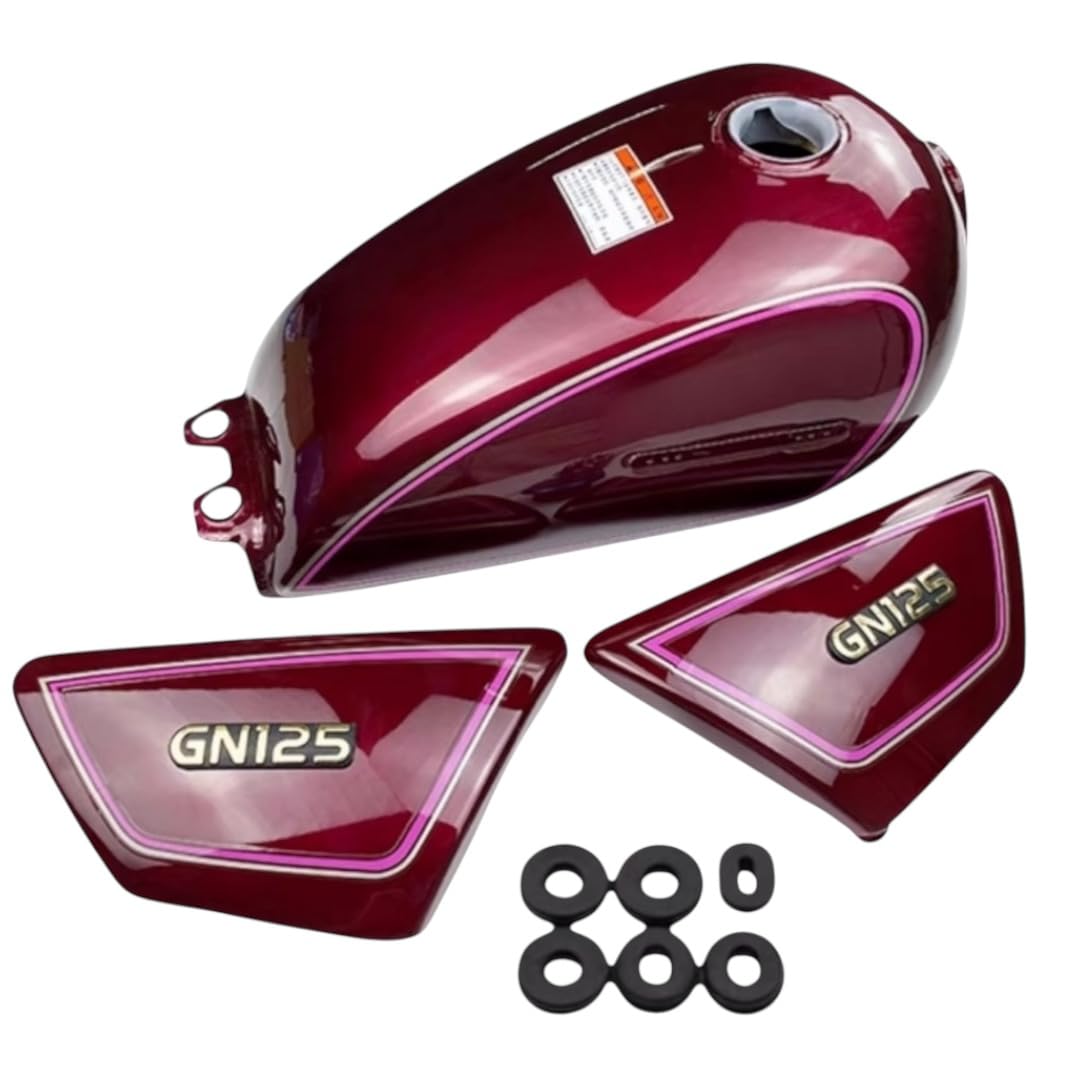 【送料無料】GN125H タンク サイドカバーセット 送料無料】GN125H ワインレッド タンク サイドカバーセット