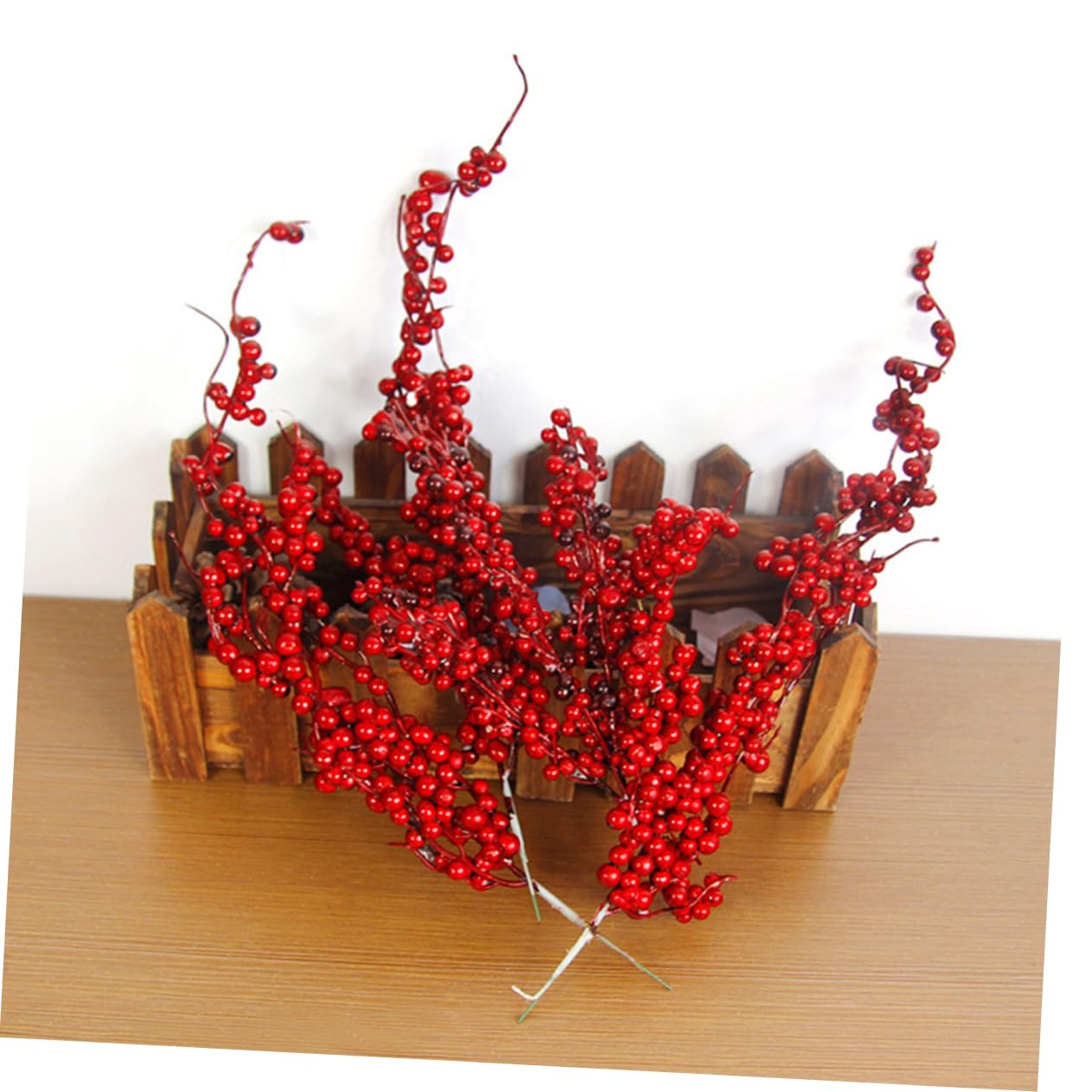Abaodam 18piezas Ramas Artificiales Berries Rojas para Decoración Navideña Adornos De Árbol y Manualidades