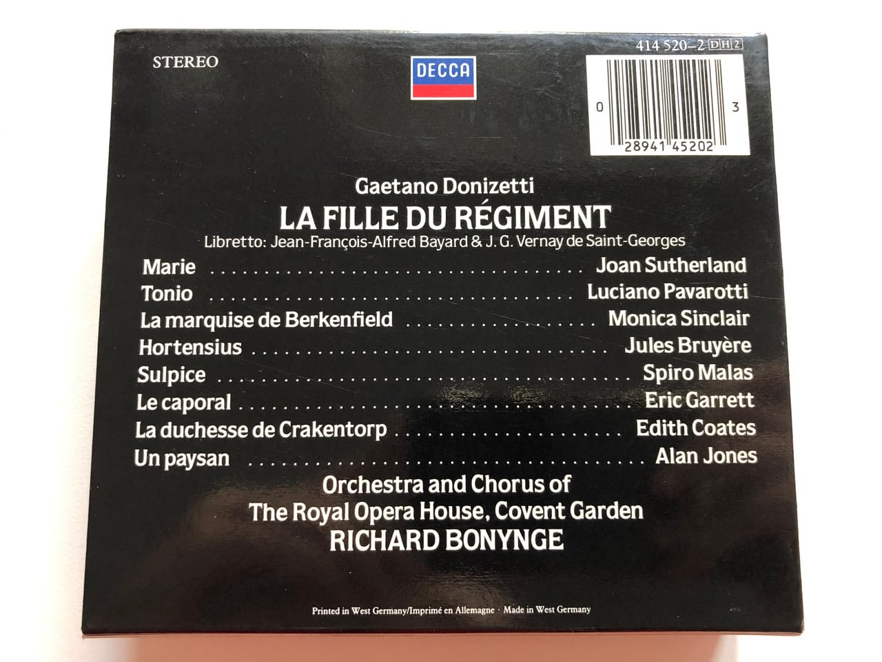 Donizetti: La Fille du Régiment (Gesamtaufnahme) (franz.)