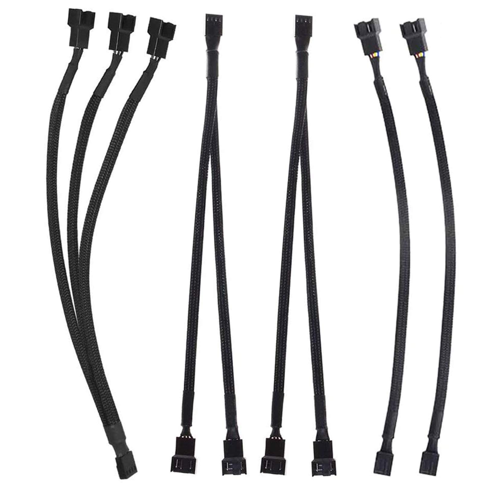 Buy Pulluo 5 Pack 4 Pin PWM Fan Splitter Cable Computer Fan Extension