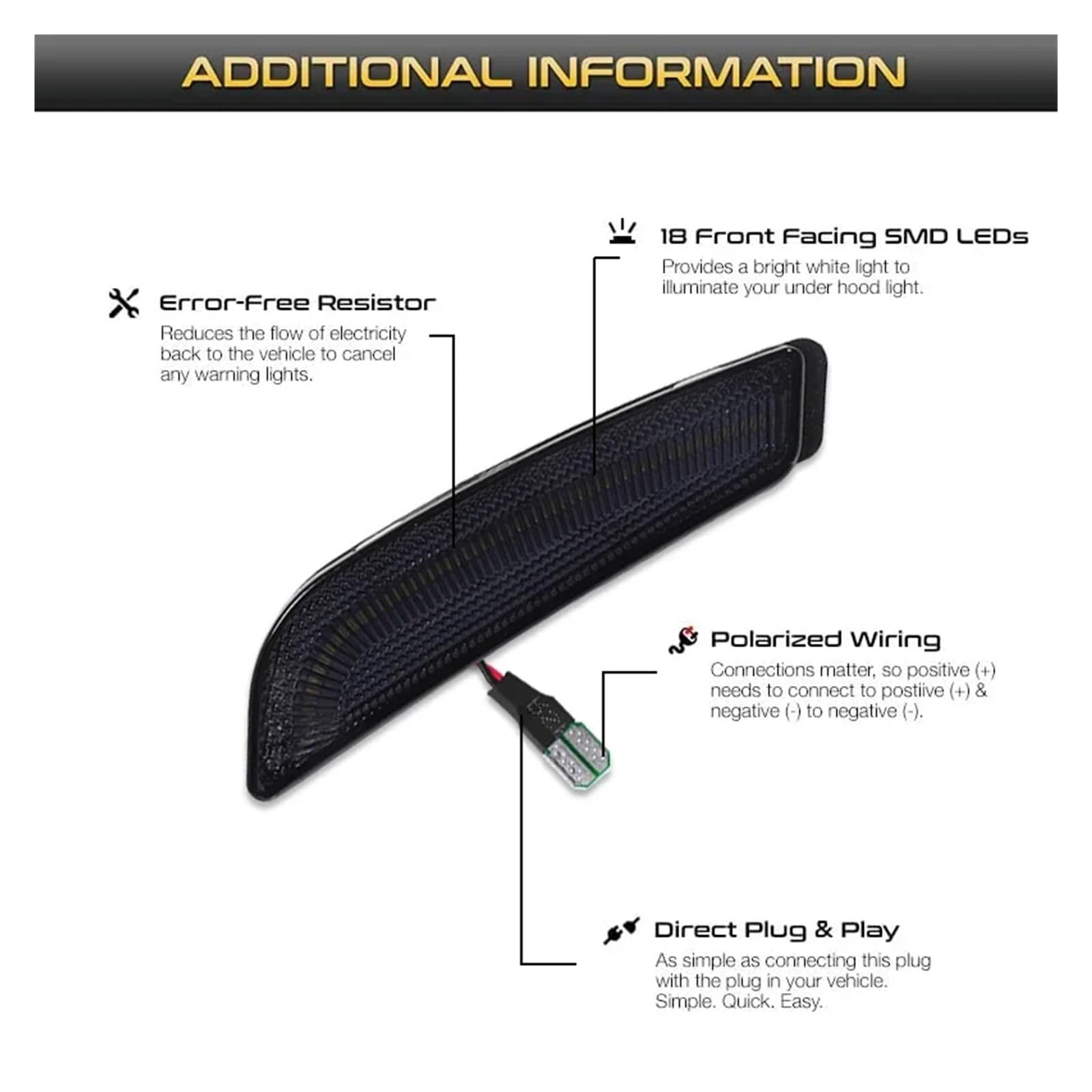 luce Indicatore Direzione Per Cadillac Per CTS V 2003-2007 Gruppo Indicatori Direzione Paraurti Anteriore 12V T10 2 Pezzi Luci Posizione Laterali Anteriori A LED Giallo Ambra Indicatore Segnale