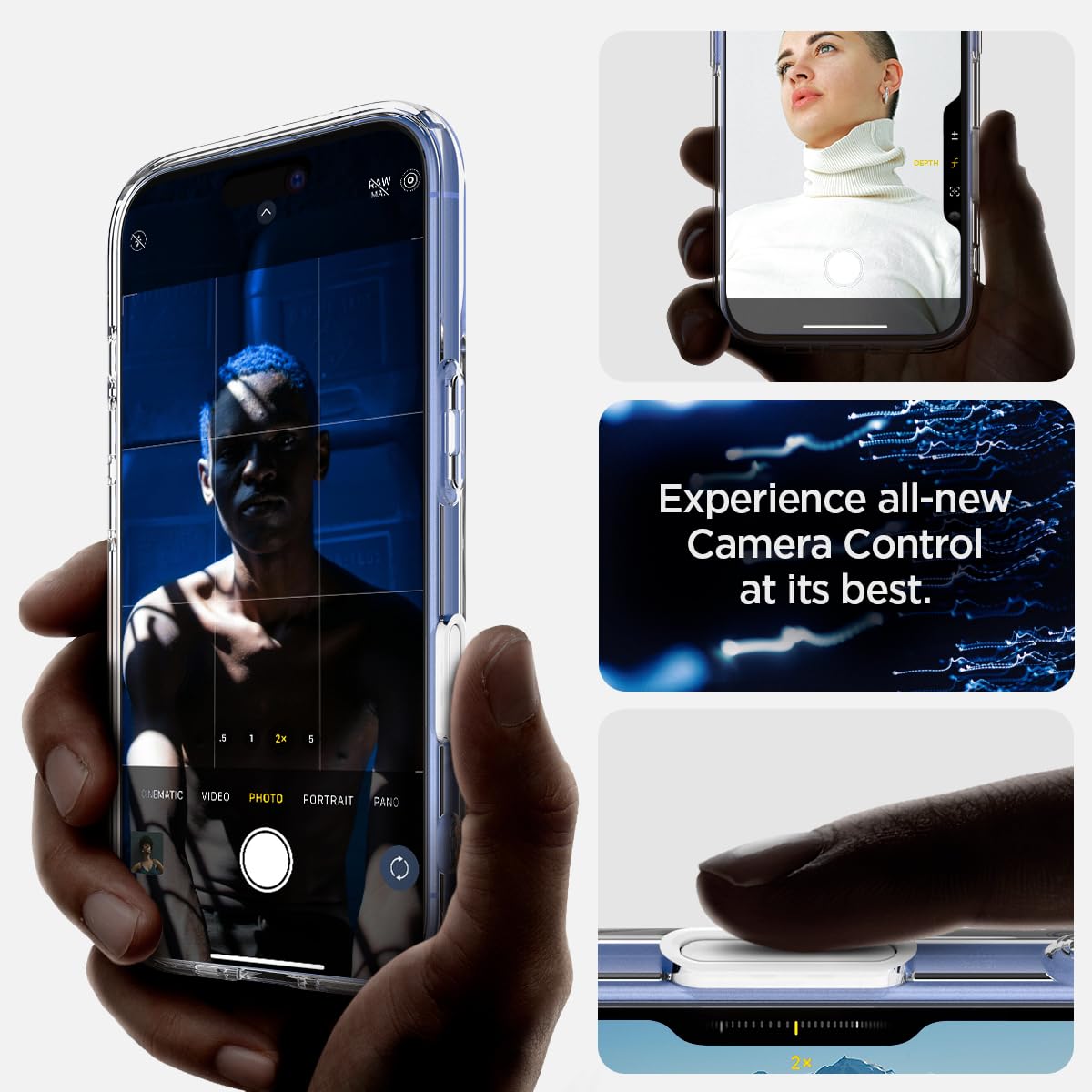 Spigen Cover per iPhone 16, Ultra Hybrid T MagFit [Copertura abilitata per il Controllo fotocamera], Compatibile con MagSafe - Clear White