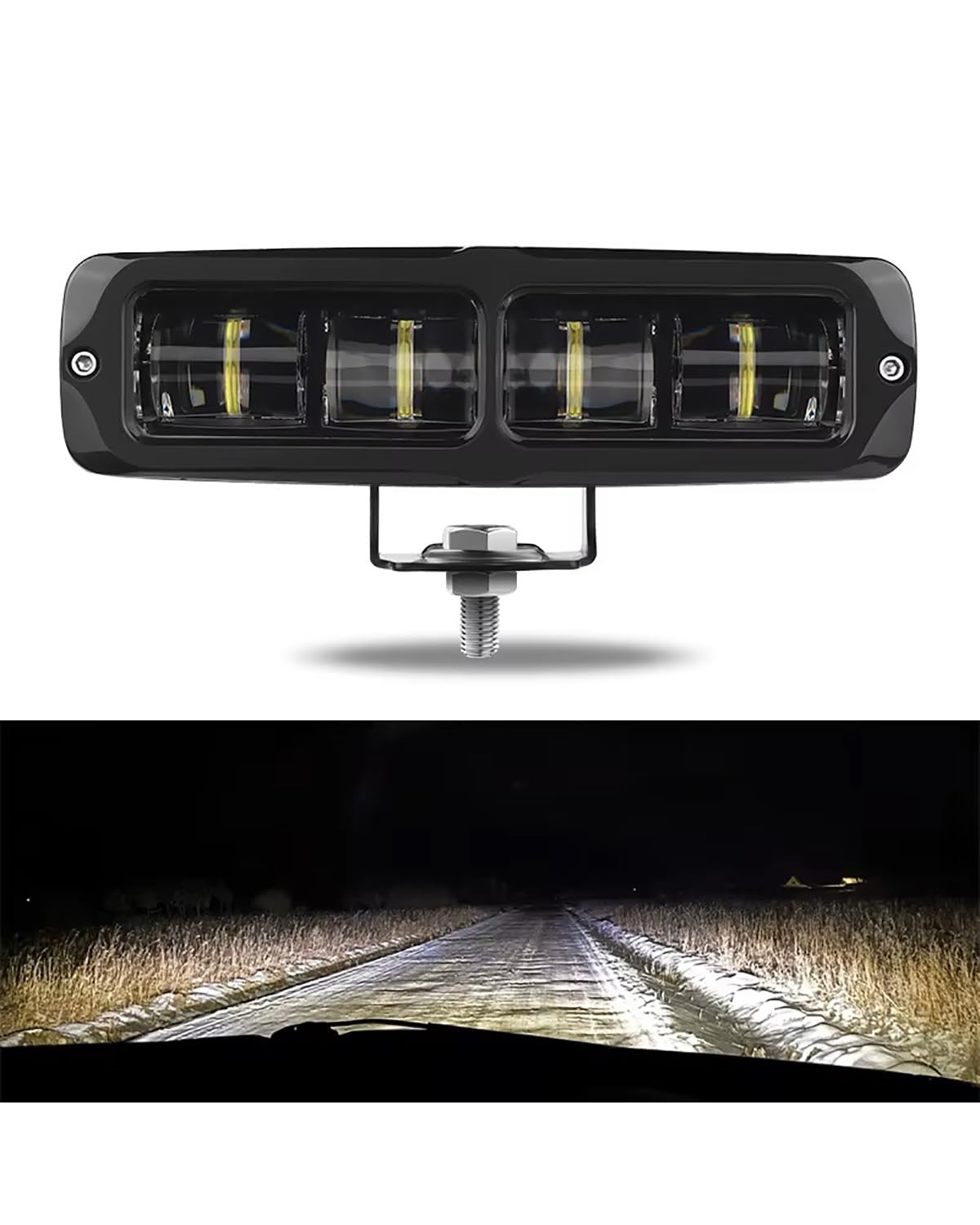 Faro Del Motociclo Barra Luminosa A LED Per Moto Da 20 W, 6 Pollici, Faro Bianco, Luce Lavoro, 12V/24V, Per Fuoristrada, SUV, ATV, Barca, Pick-up, Quad Faro Motocicletta(1pc White Light)