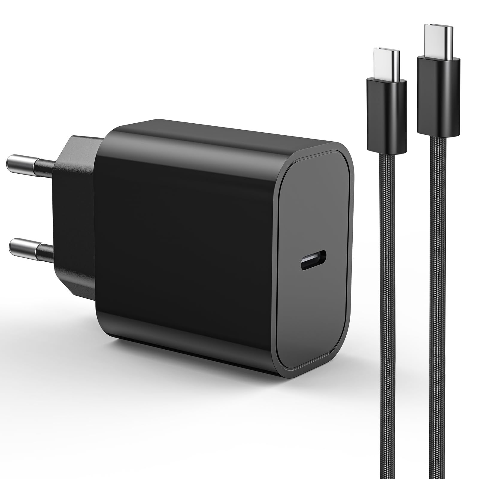 25W Rapido Caricatore per iPhone 17/17 Pro/17 Pro Max, 16 15 Pro Max Plus, iPad, Samsung S25 S24, Presa USB C Rapido with 2M Cavo USBC Alimentatore Caricabatterie Spina Caricatore iPhone USB C