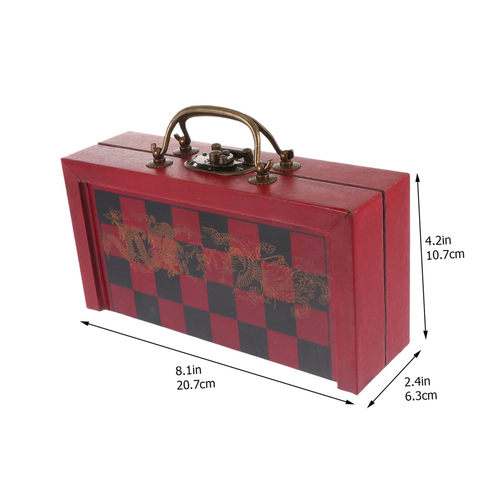 Vaguelly 1Set Antique Chess Small International Chess Game for Creative Movie Props Design for Adults Portable Puzzle