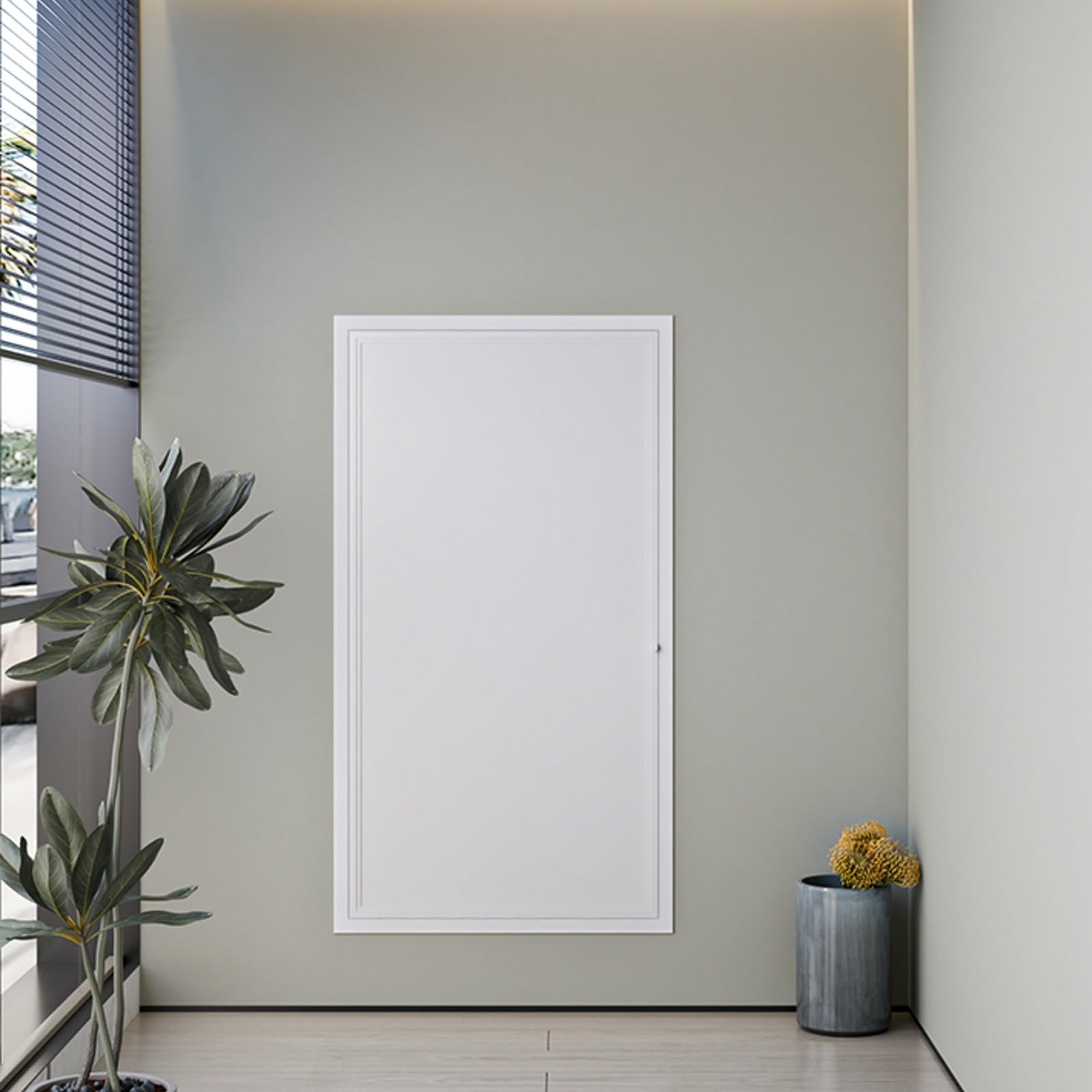 Zamykany aluminiowy panel dostępowy - 60 x 95 cm klapka inspekcyjna z uchwytem dla łatwej konserwacji, idealna do instalacji wodno-kanalizacyjnych i elektrycznych, konstrukcja sanitarna