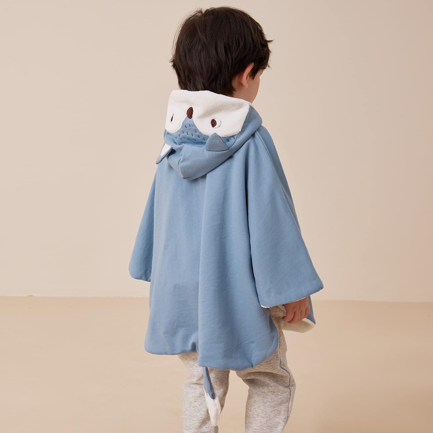 pureborn Baby Boys Poncho Cape Cloak Fleece Hooded Coat - Image 3