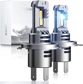 Replacement LED Bulbs, 6000-6500K Cool White, 60W 26000LM Fog Lights, No Adapter Required, Plug and Play Easy Installation B-H4/9003/HB2