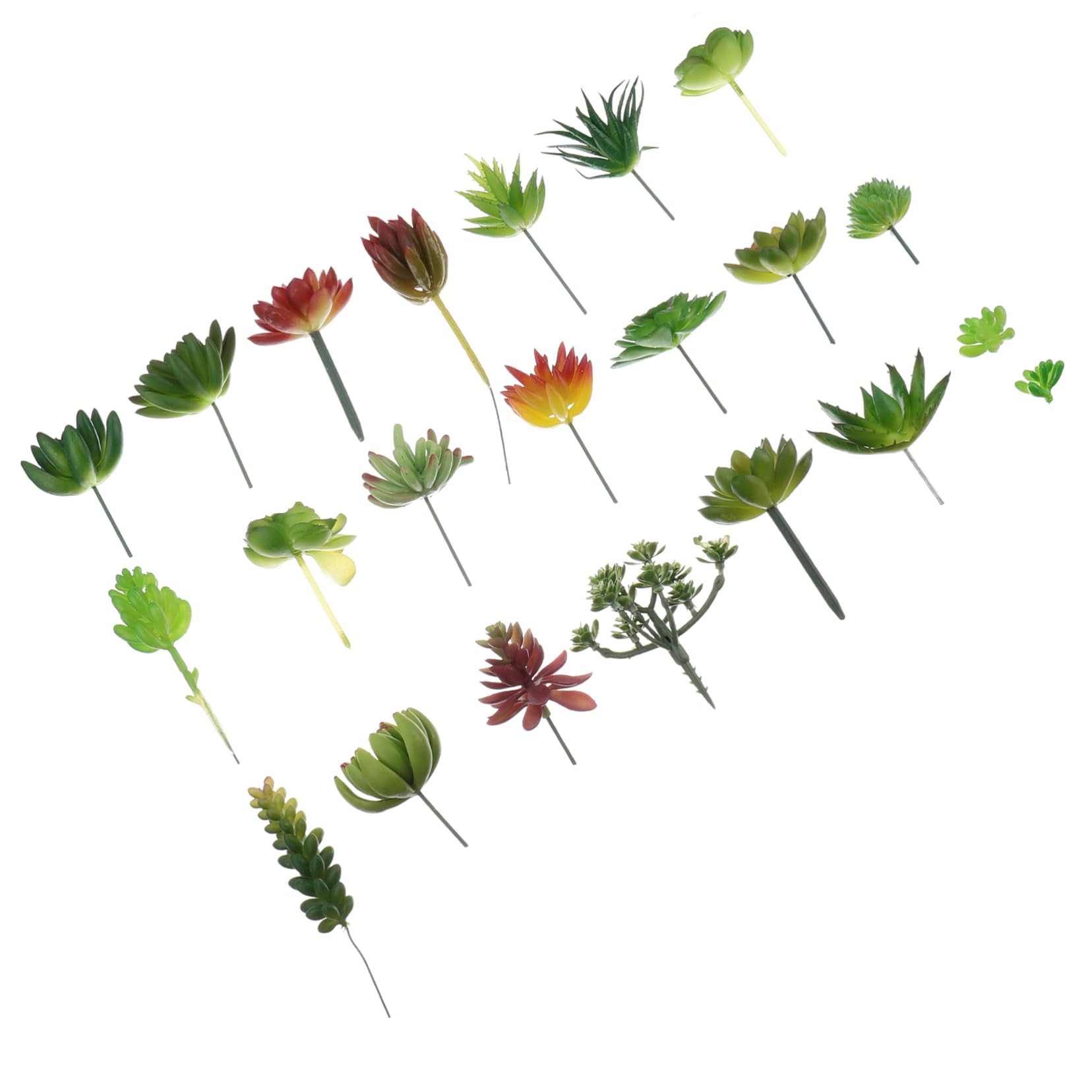 MAGICLULU 20pièces Plantes Succulentes Artificielles Lot de Fausses Plantes Grasses pour Décoration De Jardin Et Balcon Style Mixte Végétal