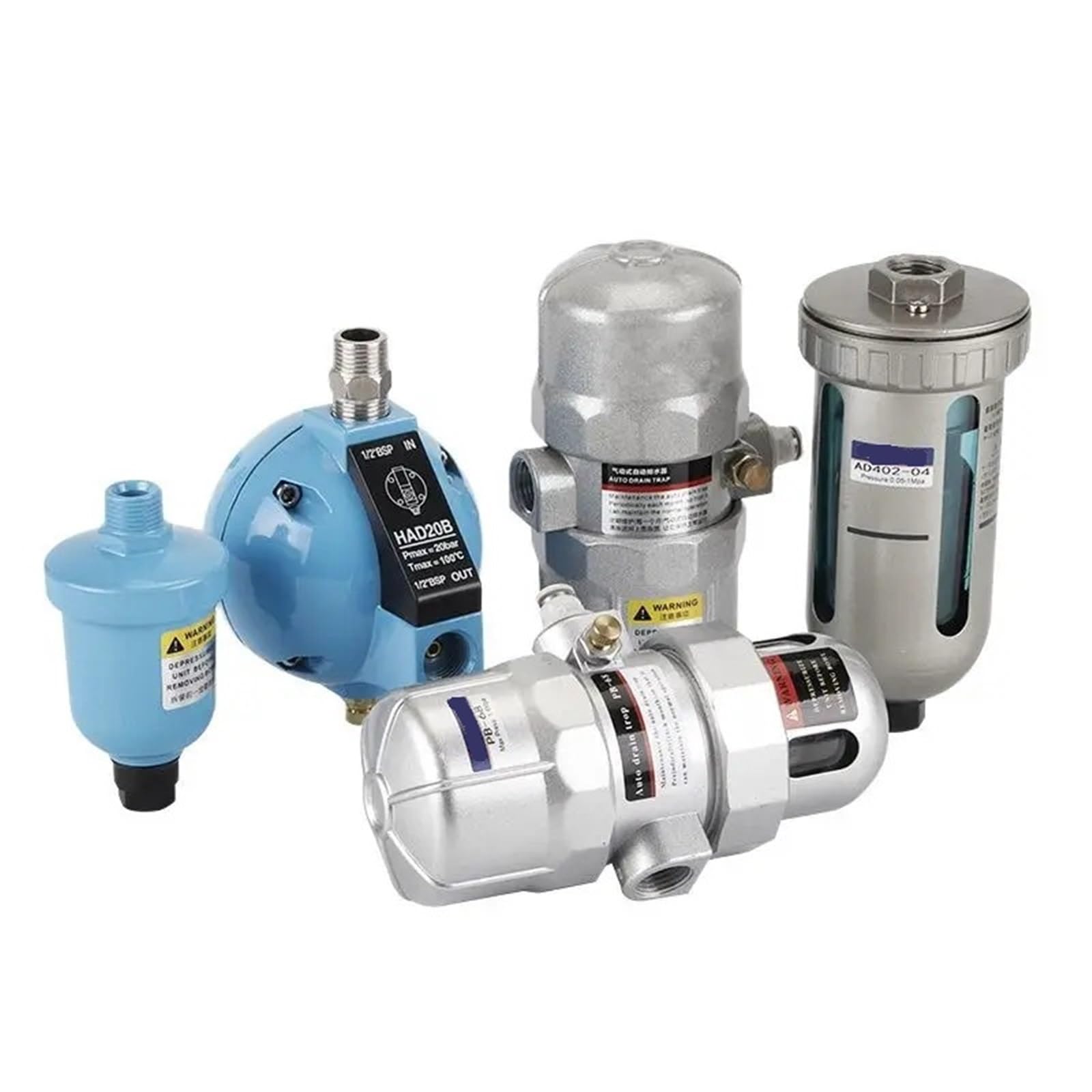 Buiioqyur Ad402-04 1Pcs Adtv-13 Adtv-34 Adtv-68 Had202 Had20b Pa-68 Auto Drain Valve Pneumatic Air Compressor Valve Automatic Drainer Filter(Ad402-04)