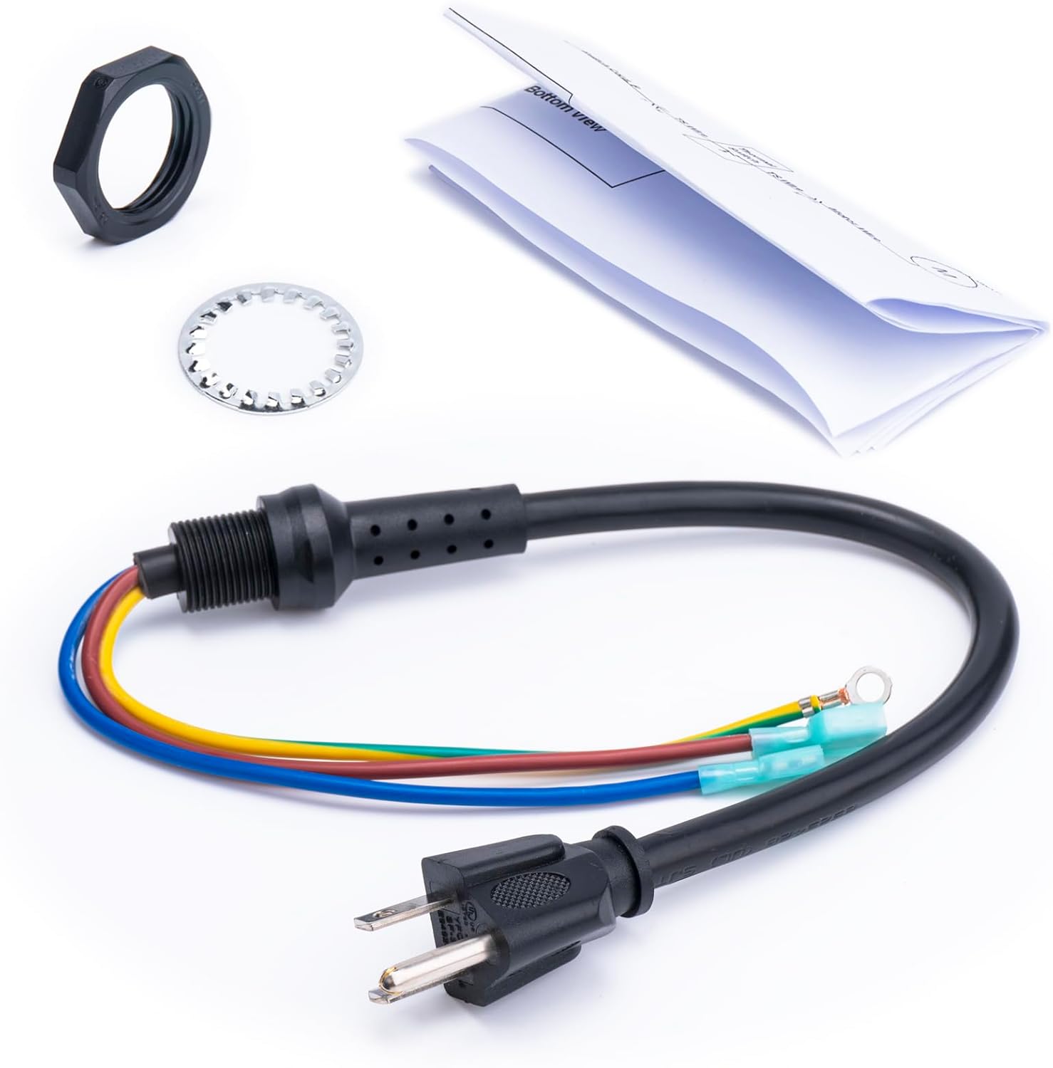 Backpack Vacuum 100641 Cord Compatible with Proteam MegaVac, Pro Team Super Coach Vac 3 Wire with Nut & Washer