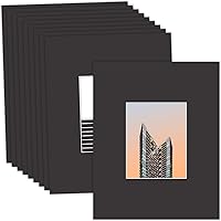 Vista 54 de MBC MAT BOARD CENTER, Paquete de 5 paspartús negros de 4x6 para fotos de 3x5, corte biselado, libre de ácido, grosor de 4 capas