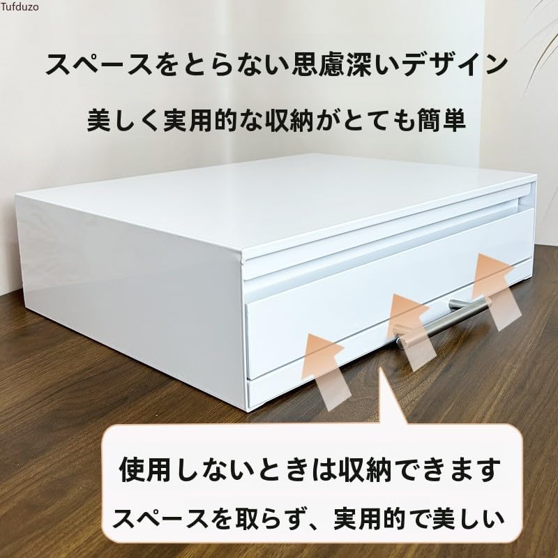 スライドテーブル スライドトレー Tufduzo レンジ下 引き出し レンジ置き 台 ラック キッチン トレイ 収納 オーブン 家電