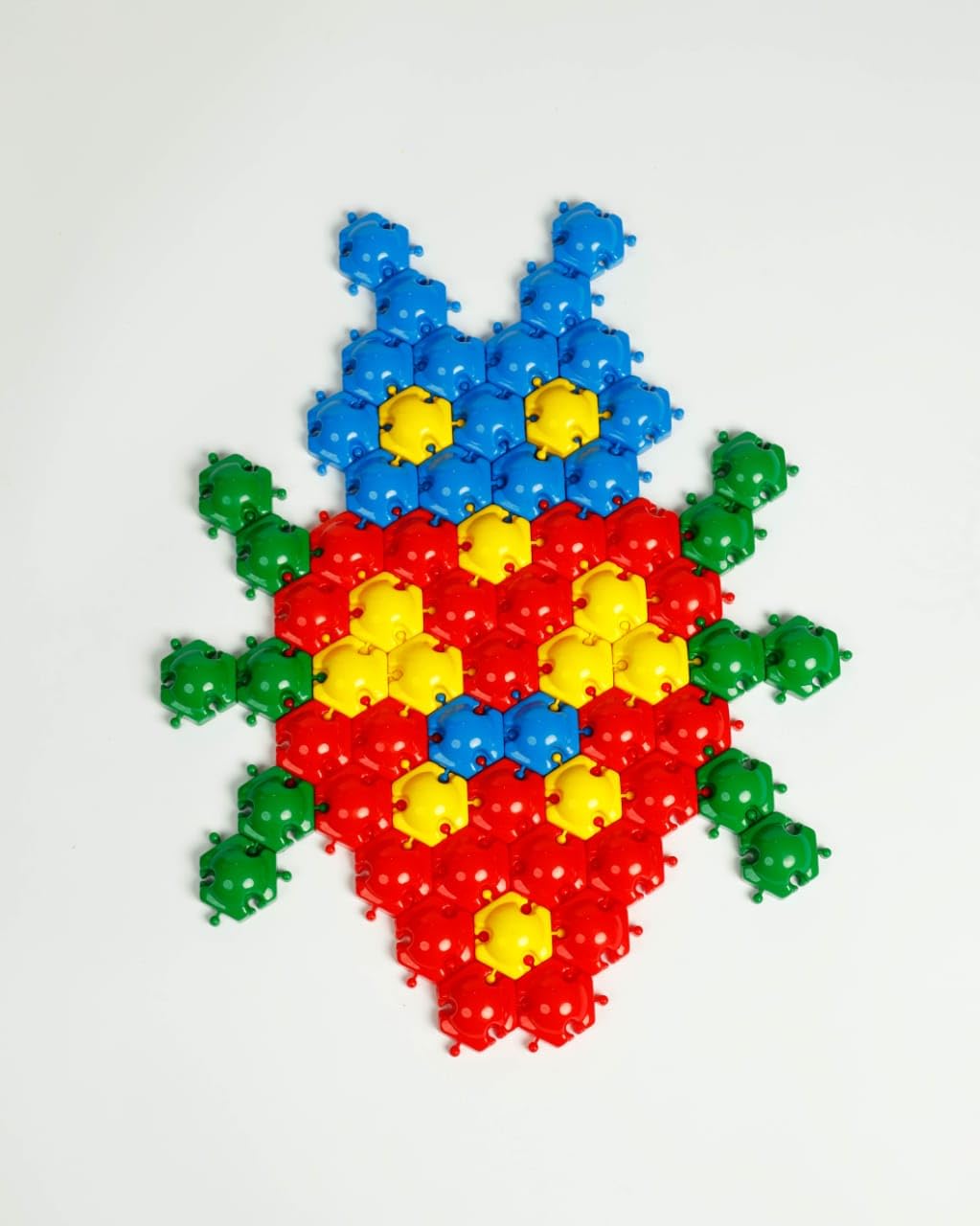 FairyFrolic 120-Piece Hexie Puzzle Blocks for Kids – STEM Educational Toy | Creative Hexagonal Building Blocks Set | Montessori Learning Toys for Boys & Girls | Colorful Brain Development Puzzle