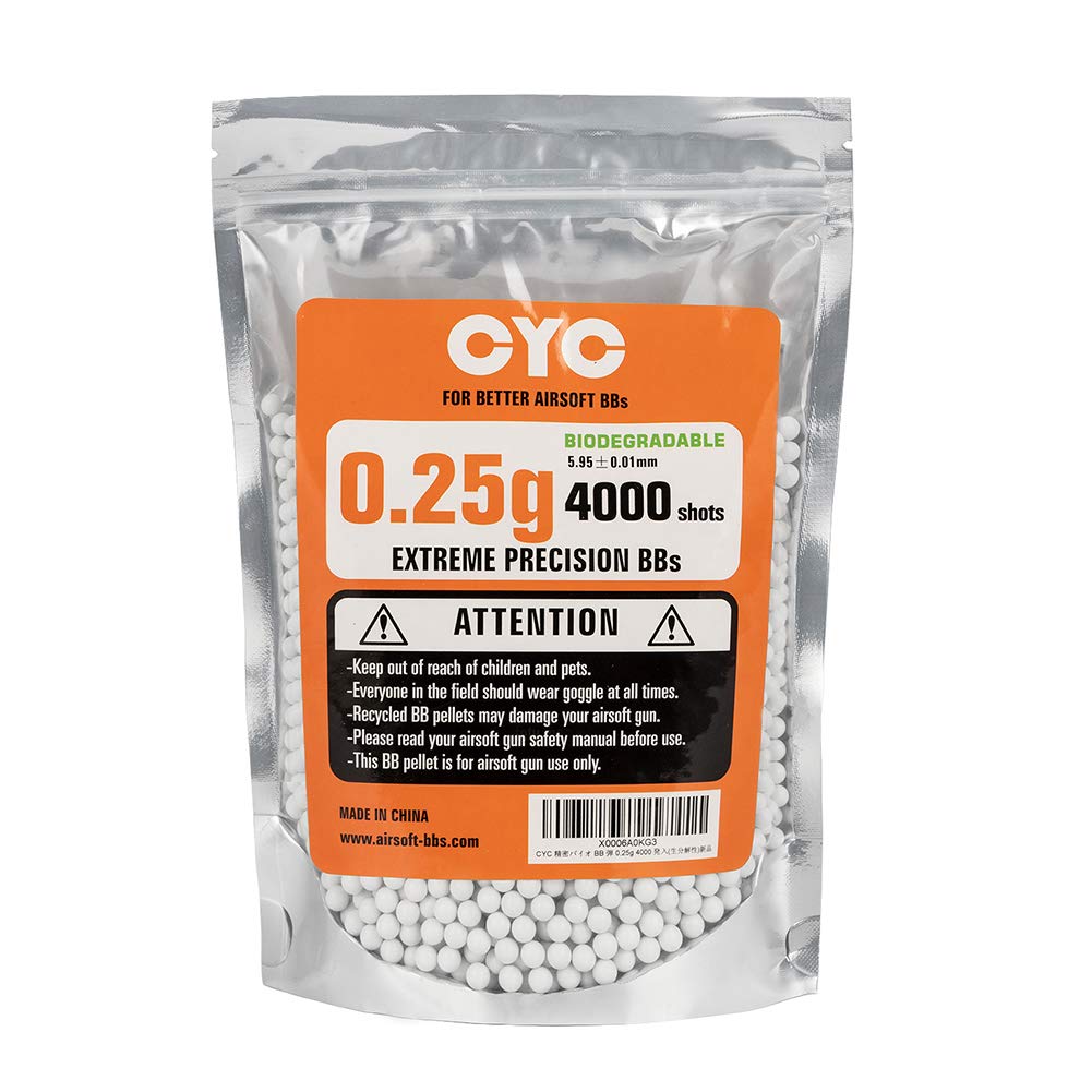 Amazon | CYC精密バイオBB弾 0.25g 4000発入(生分解性) 1袋 | BB弾 通販