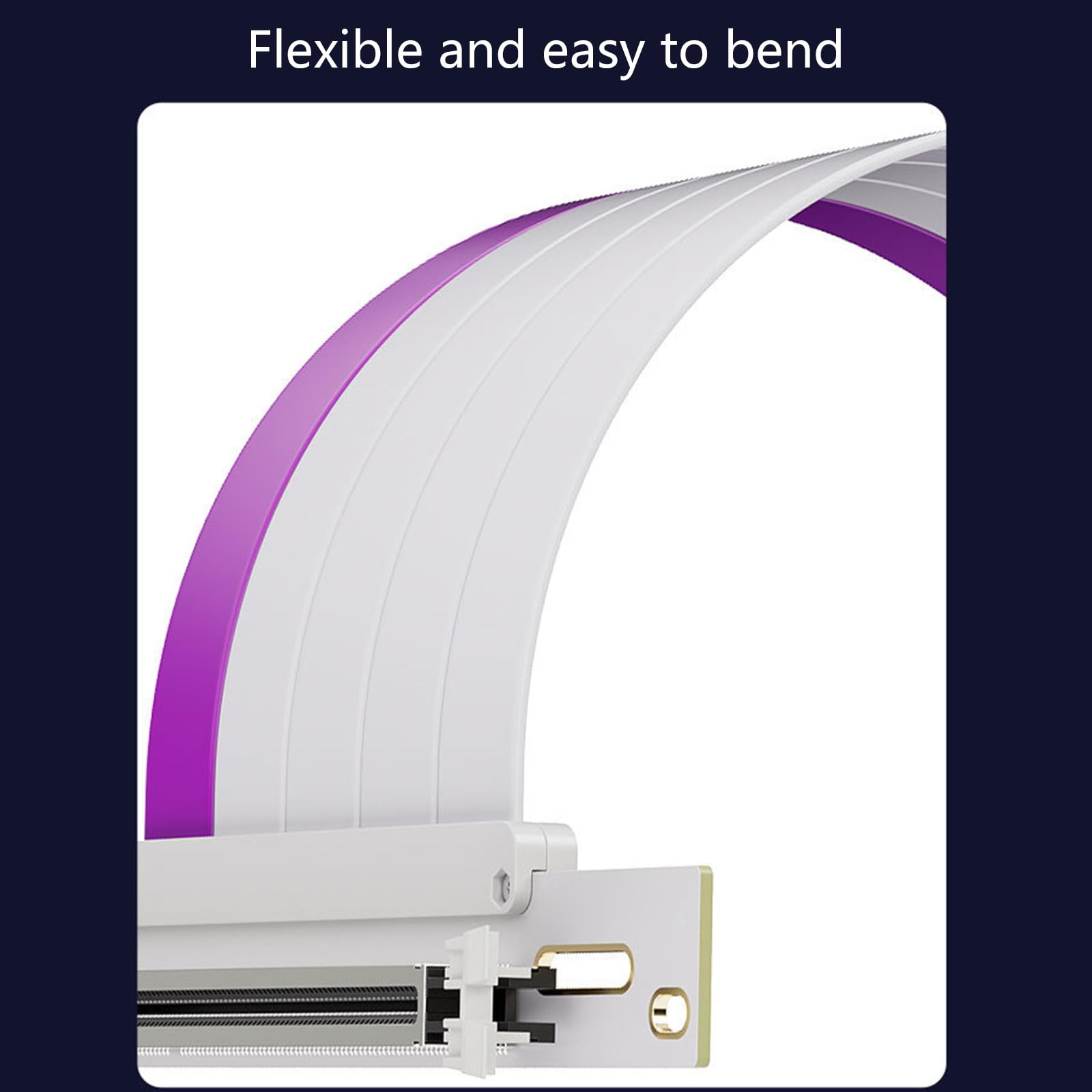 Cable flexible PCIe4.0x16 de 200 mm para una colocación de GPU mejorada y blindaje electromagnético GPU cable de extensión de instalación