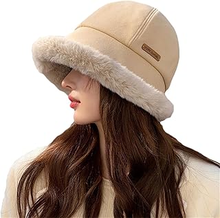 [ＪＱＢＦＬ] 帽子 レディース バケットハット 防寒 暖かい ふわふわ 小顔効果 無地 柔らかい レディースハット 可愛い おしゃれ 秋 冬 用