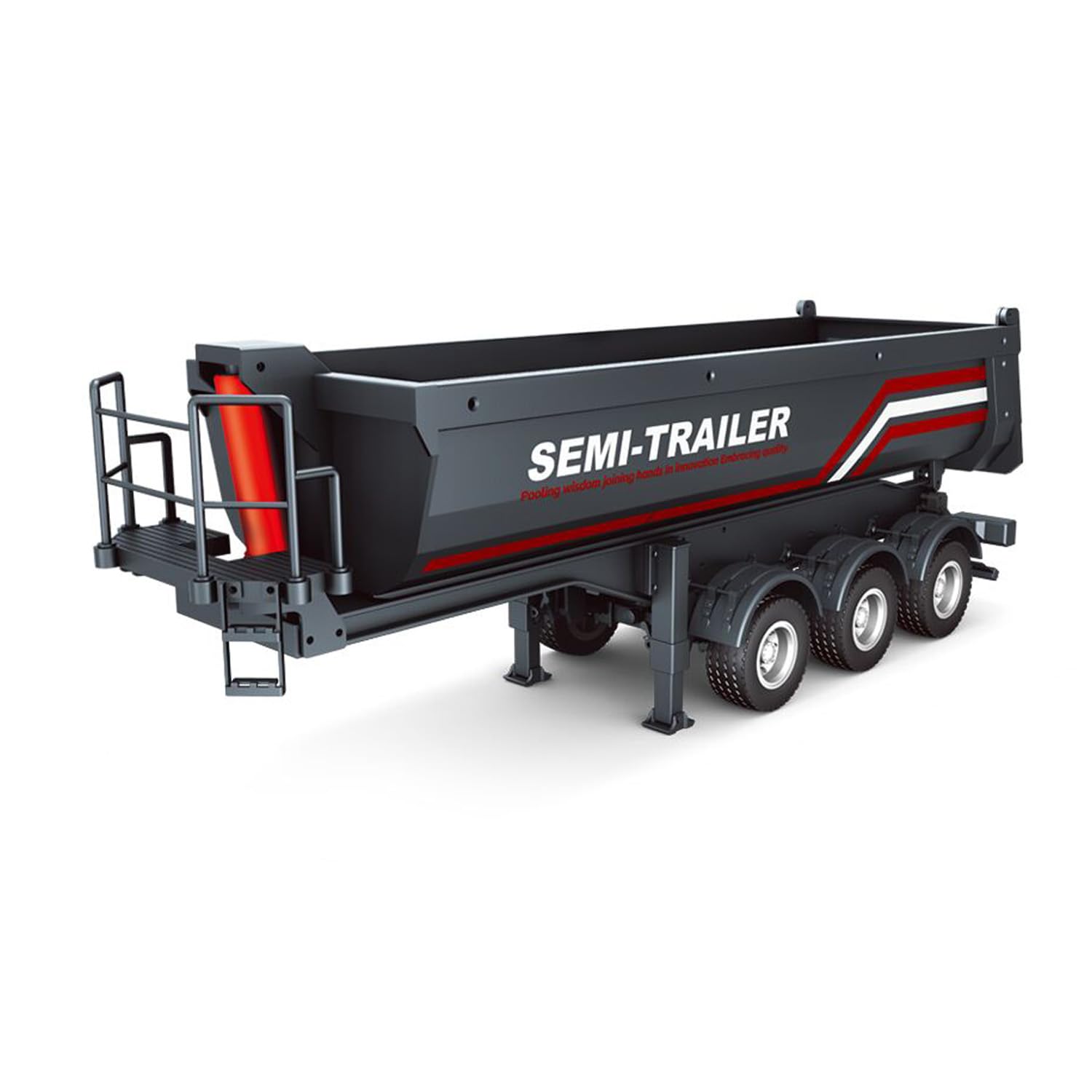 TOUCAN RC HOBBY HUINA 1/18 Elettrico Sollevamento Telecomando Semi-Dump Rimorchio per RC Trattore Camion 1501 Supporto Luce Posteriore Gamba Nessun Sistema Suono per Adulti Forte Modello Avanzato