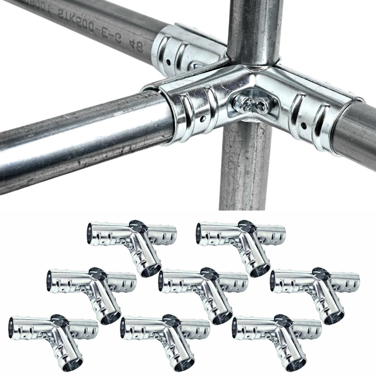 Amazon.co.jp: 8個セット 5方向 ジョイント 単管パイプ Φ48.6mm 