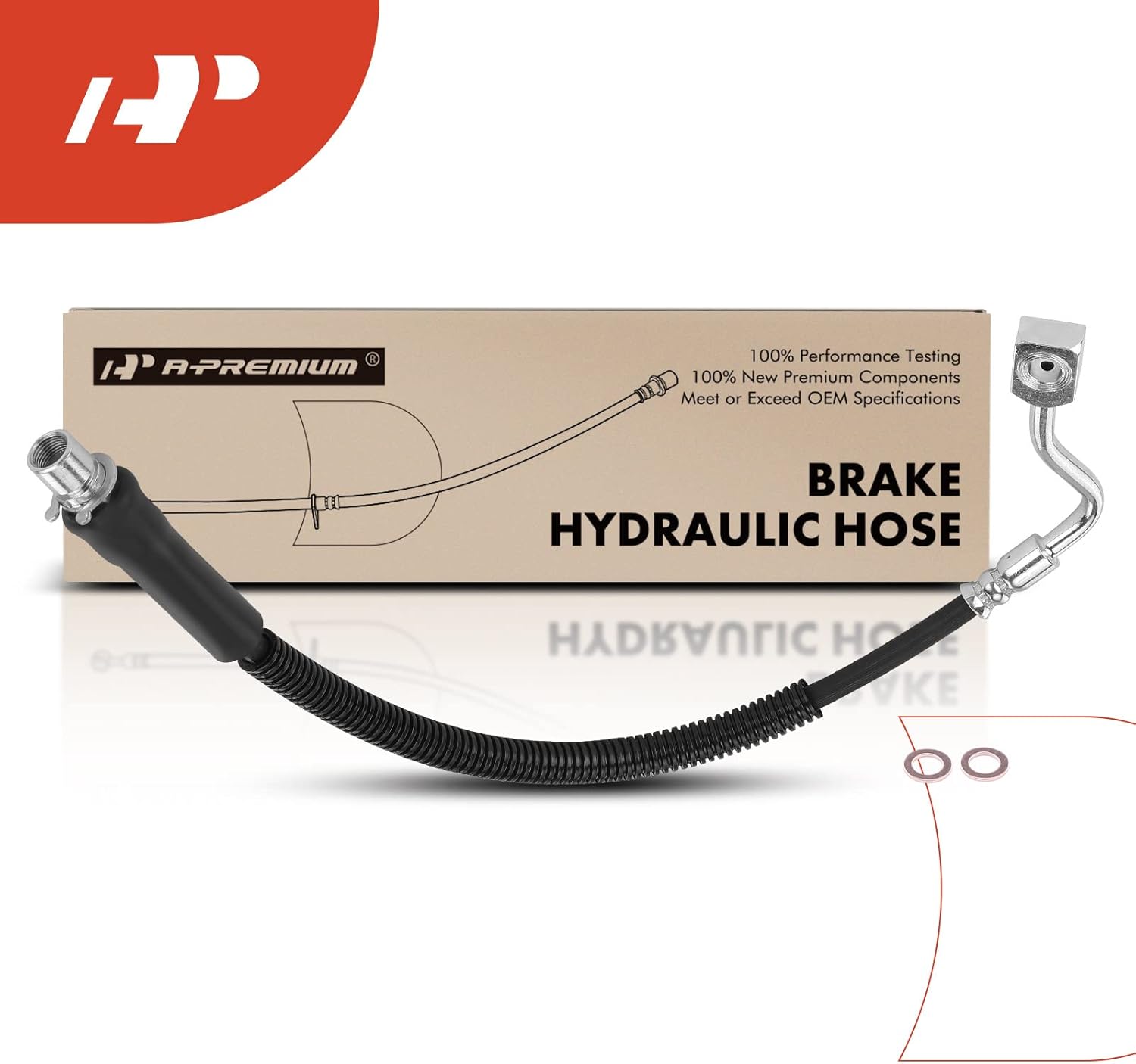 A-Premium Rear Driver Brake Hydraulic Hose Compatible with Chevy and GMC Models - Express 1500, Express 2500, Express 3500, Savana 1500, Savana 2500, Savana 3500, Savana 4500, Express Cargo/Pasajeros