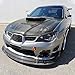SPEC-D TUNING Black Smoke Projector Headlights w/LED Strip Compatible with 2006-2007 Subaru Impreza WRX, Left + Right Pair Headlamps Assembly