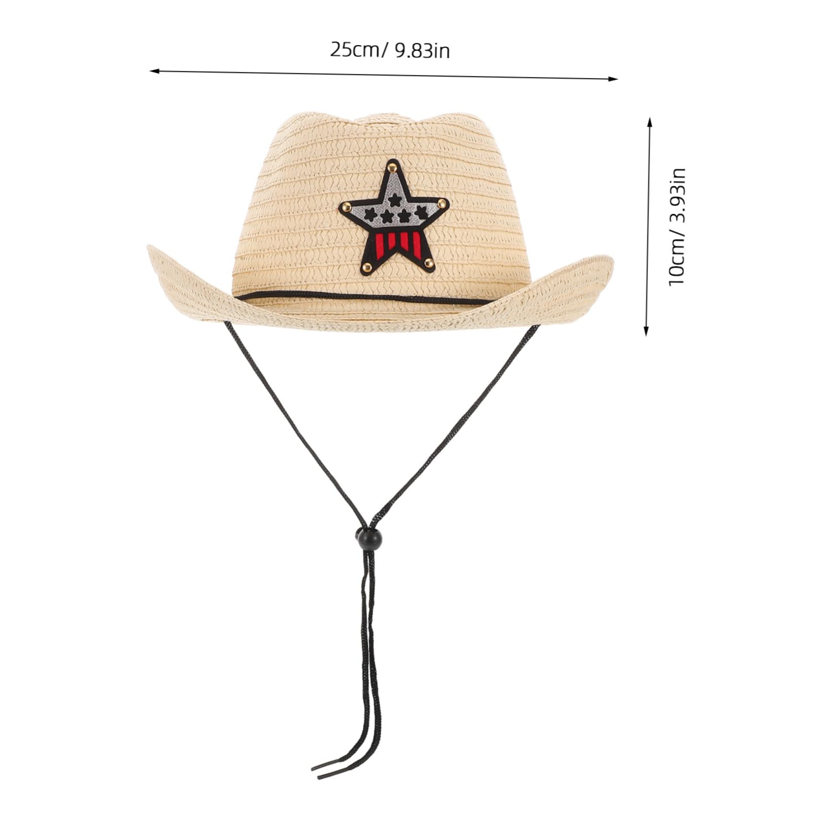 HANABASS Little Boys and Girls Star Child Cowboy Hat Outdoor Camping Western Party Props