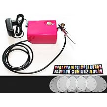 HUBEST Salon Airbrush Nail art system compressor kit with airbrush Stencil
