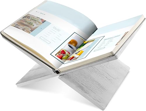 Miniatura 10 de Geetery Soporte para libros de lectura, soporte abierto para libros de texto abierto y cerrado, libro de cocina, revistas, libros de texto, recetas