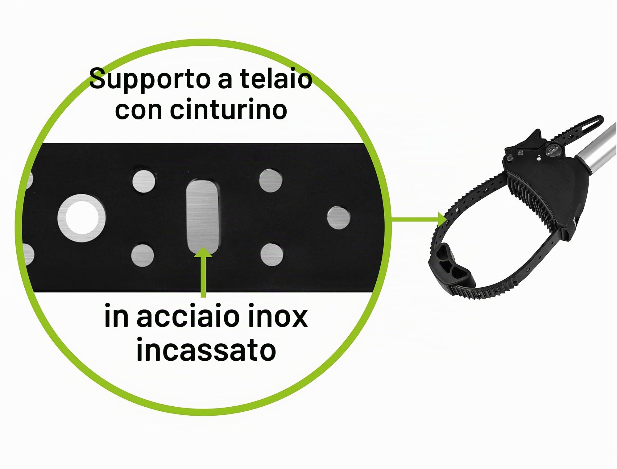 EUFAB 11247 - Supporto per telaio regolabile, 27 cm, nero/argento