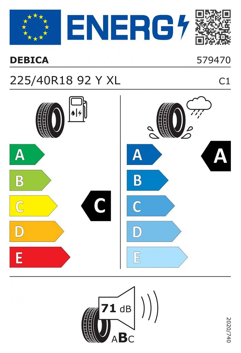 PNEU PNEUS DEBICA PRESTO UHP 2 225 40 R18 92Y ESTIVI TL XL FP POUR VOITURES
