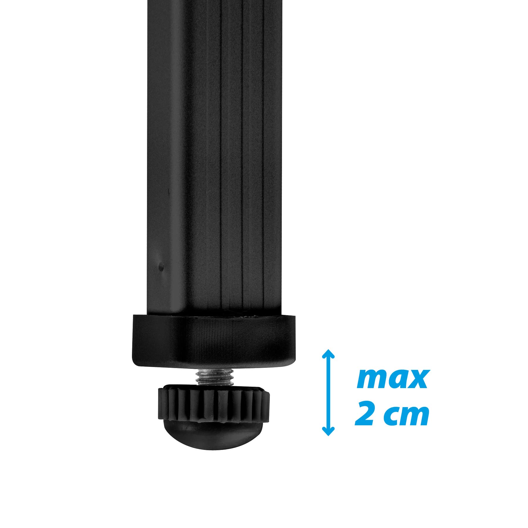 BRUNNER 0406050N Elù Duplit, Tavolo Ultraleggero Pieghevole con Struttura Resistente, Facile da Trasportare, Altezza Regolabile, Portata Max 30 kg, Ripiano Melaminico in Marmo/Pietra