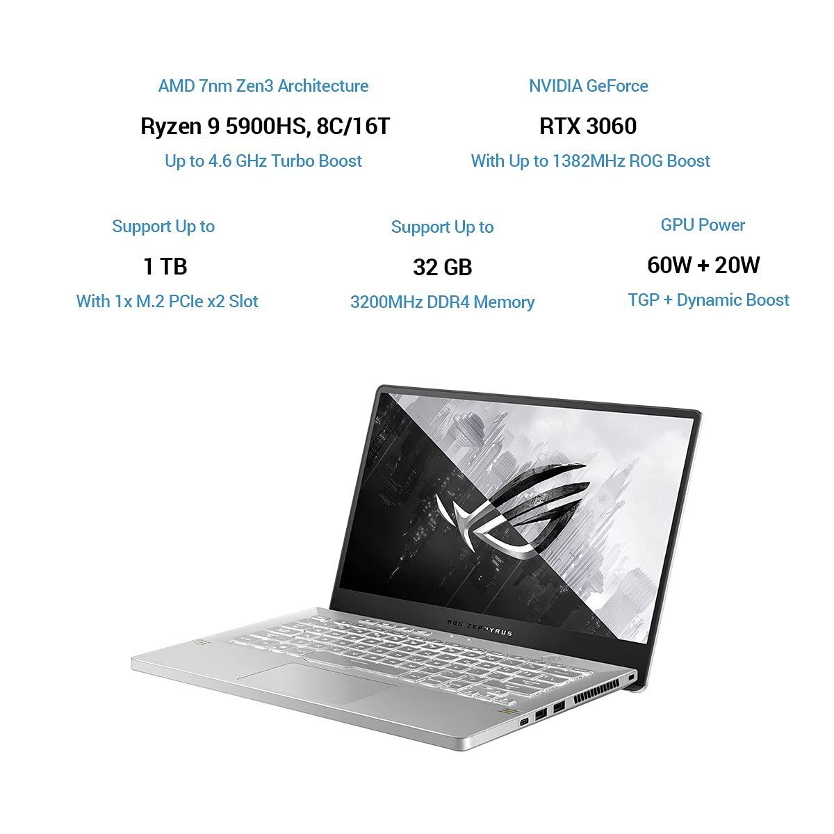 ASUS Rog Zephyrus G14 (2021) 14 Inches Qhd 120Hz, AMD Ryzen 9 