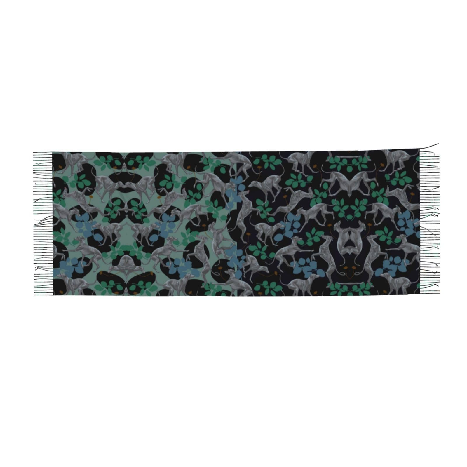 Hnnkloy Unisex As Picture Greyhound Dog,Women's Large Imitation Cashmere Scarf, Fashion Lightweight Tassel Shawl 196X68 Cm