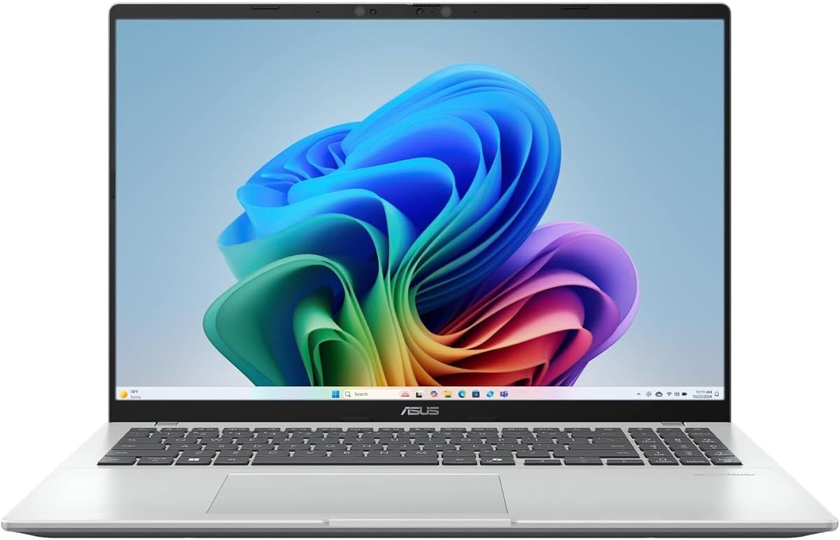 ASUS Vivobook 16" Copilot+ PC Portátil - Alimentado por procesador Snapdragon X de 8 núcleos - 16 GB de RAM 1 TB PCIE G4 Unidad de estado sólido Modelo X1607QA-IS56
