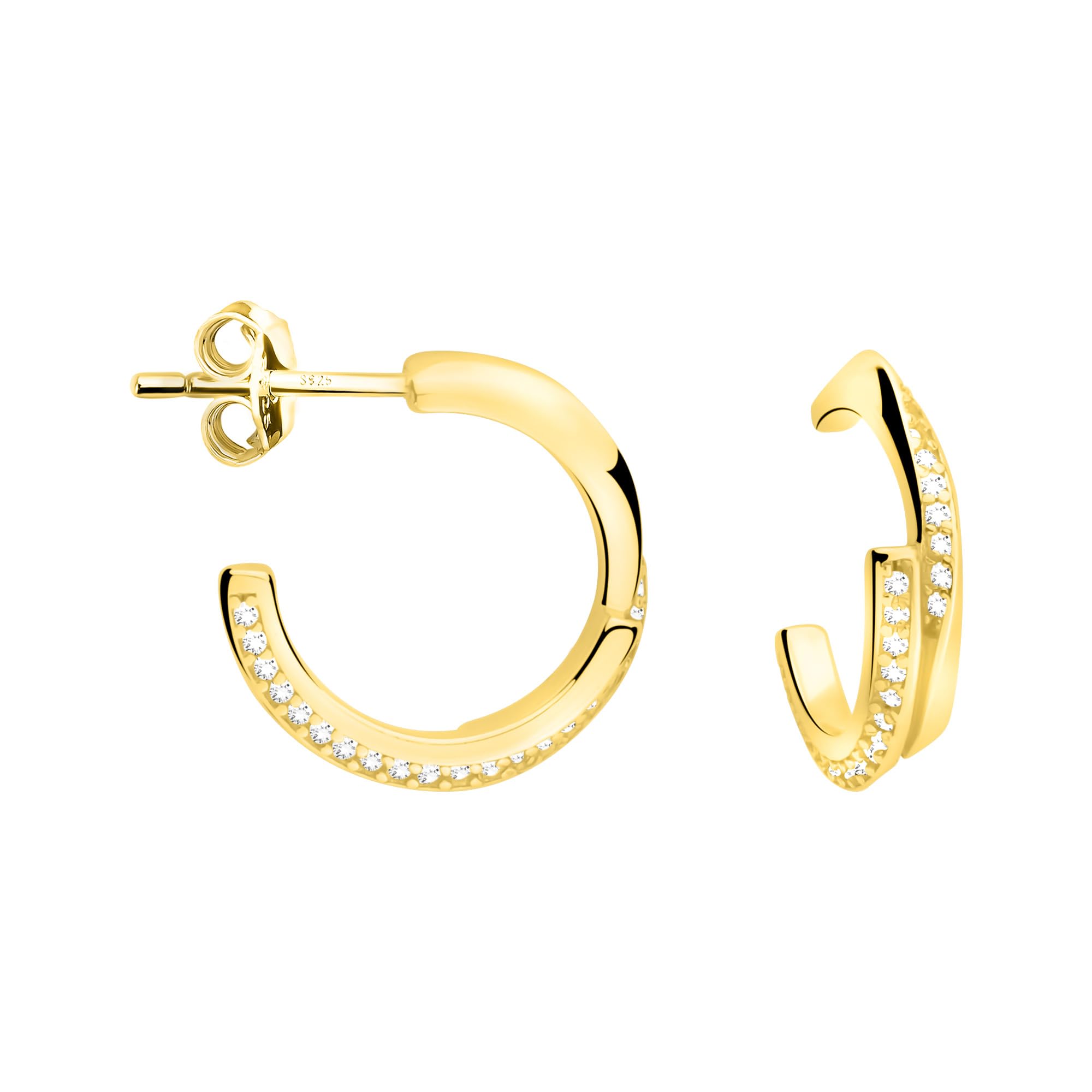 SOFIA MILANI - Damen Ohrringe 925 Silber - mit Zirkonia Steinen - Zirkonia Ohrstecker