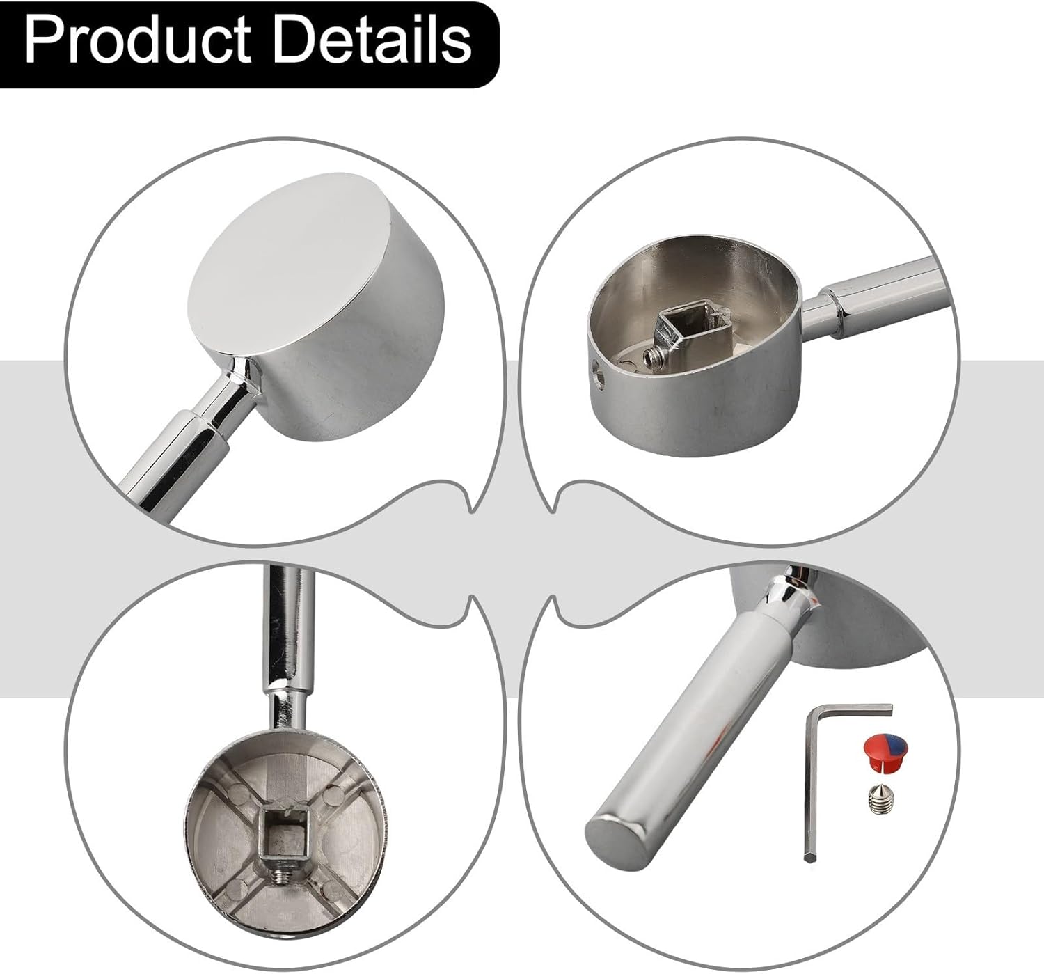 Zinc Alloy Faucet Handle Replacement for 35mm or 40mm Valve Core, for Hot and Cold Water Switch for Kitchen, Bathroom and Utility Sinks(C 35#)