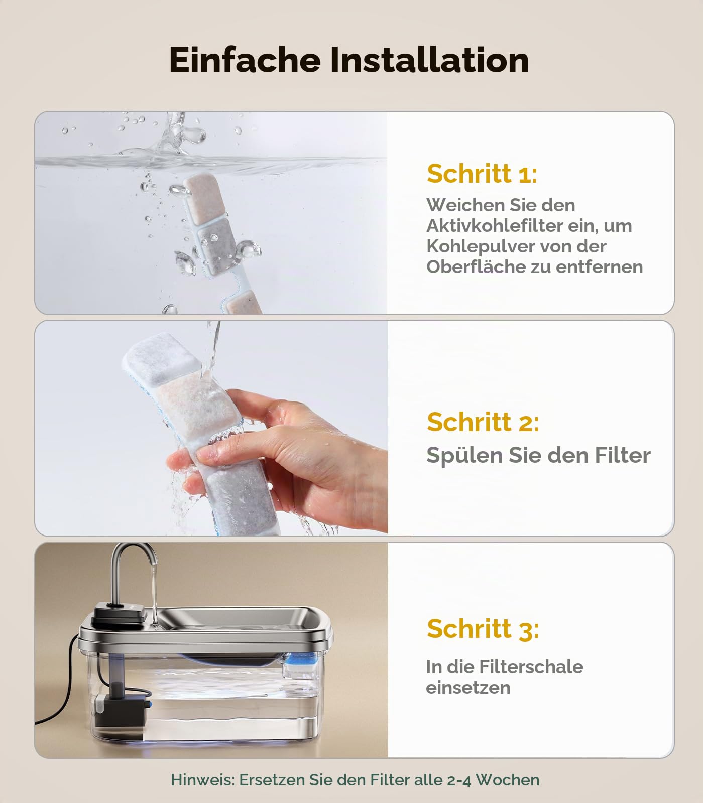 10 Pack Filter & 10 Pack Schwämme Filterersatz für Katzentrinkbrunnen, Katzentrinkbrunnenfilter für FEELNEEDY 9L Trinkbrunnen für Hunde mit 3-Stufig Verstellbarem Ständer FN-W25