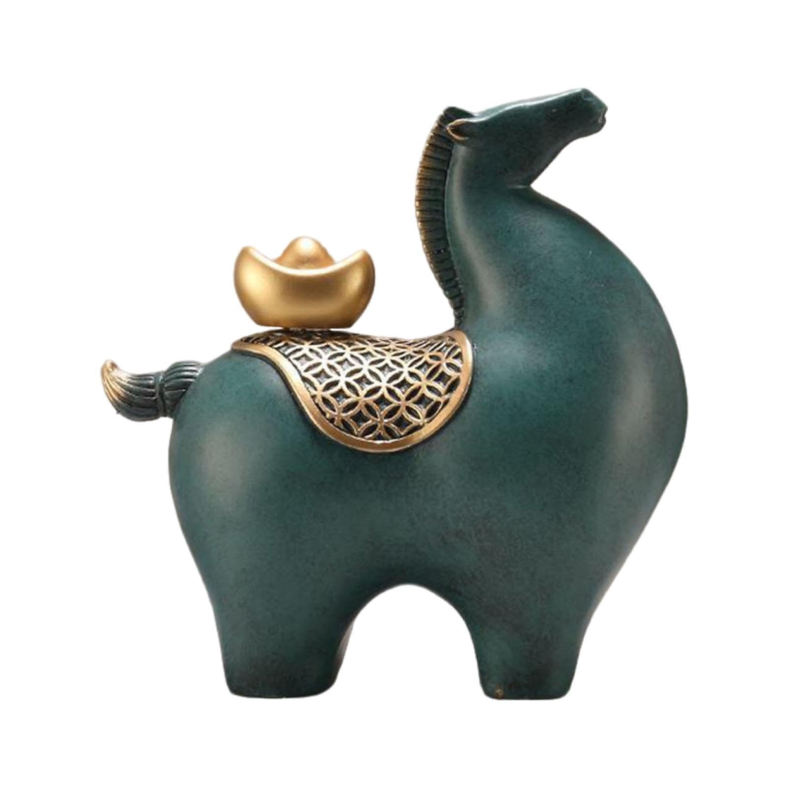 Amazon.co.jp: XLWLLNJ 装飾的な馬の像樹脂動物彫刻モダンな収集価値の