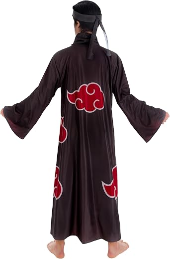 Chaks - Itachi Uchiha Costume, Official Naruto Outfit, 2-Piece Adult Anime Accessory for Carnival and Comic Con