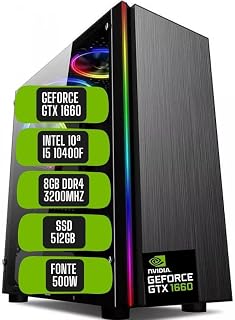 PC Gamer Skill Win Intel 10ª Geração Core i5 10400F 8GB DDR4 Placa de vídeo Geforce GTX 1660 Ti 6GB SSD 512GB STL-030