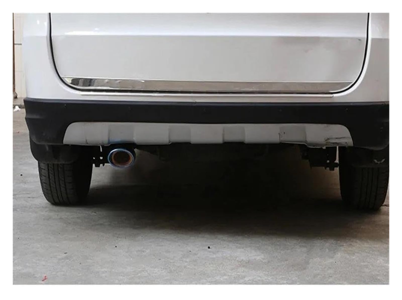 Tubo Escape para F&ORD para Mustang para Ranger para Figo F-150 F250 F350 F450 Punta De Escape Estilo De Coche Caja De Tubo De Tubo De Escape(B Type Straight Silv)