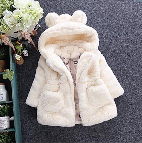 Gaorui Baby Girls Kids Hooded Rabbit Coat Faux Fur Warm Jackets Outwear Winter Clothes for 1-4 Years Old - Image 5