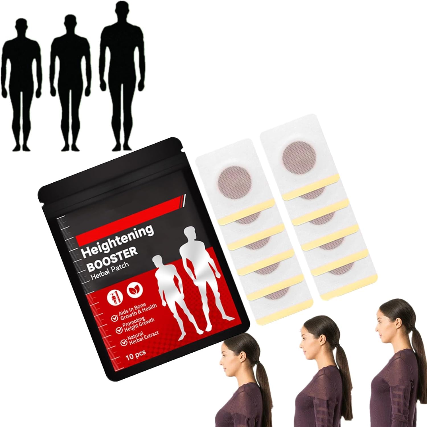 CalciumGreens Heightening Booster Herbal Patch, Promote The Growth of Skeletal Muscles, Better (50PCS)