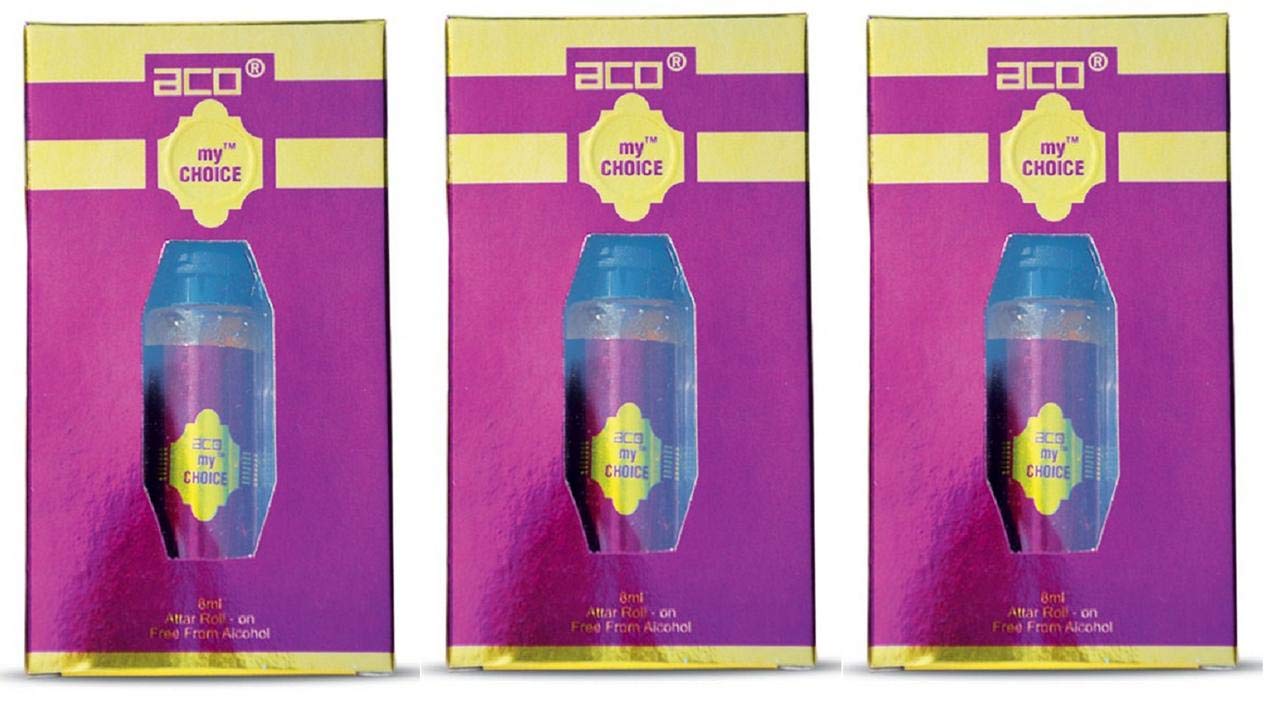 Aco Perfumes My Choice Alcohol - Free Attar Roll On 8ml Each (Pack of 3)-image-20