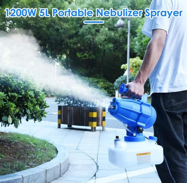 Nebulizzatore Disinfezione Professionale, Spruzzatore Elettrico, Spruzzatore Disinfettante per Luoghi Pubblici/Giardino/Industriale - Nebulizzatore da 5 L di Capacità per Disinfezione (Blu)