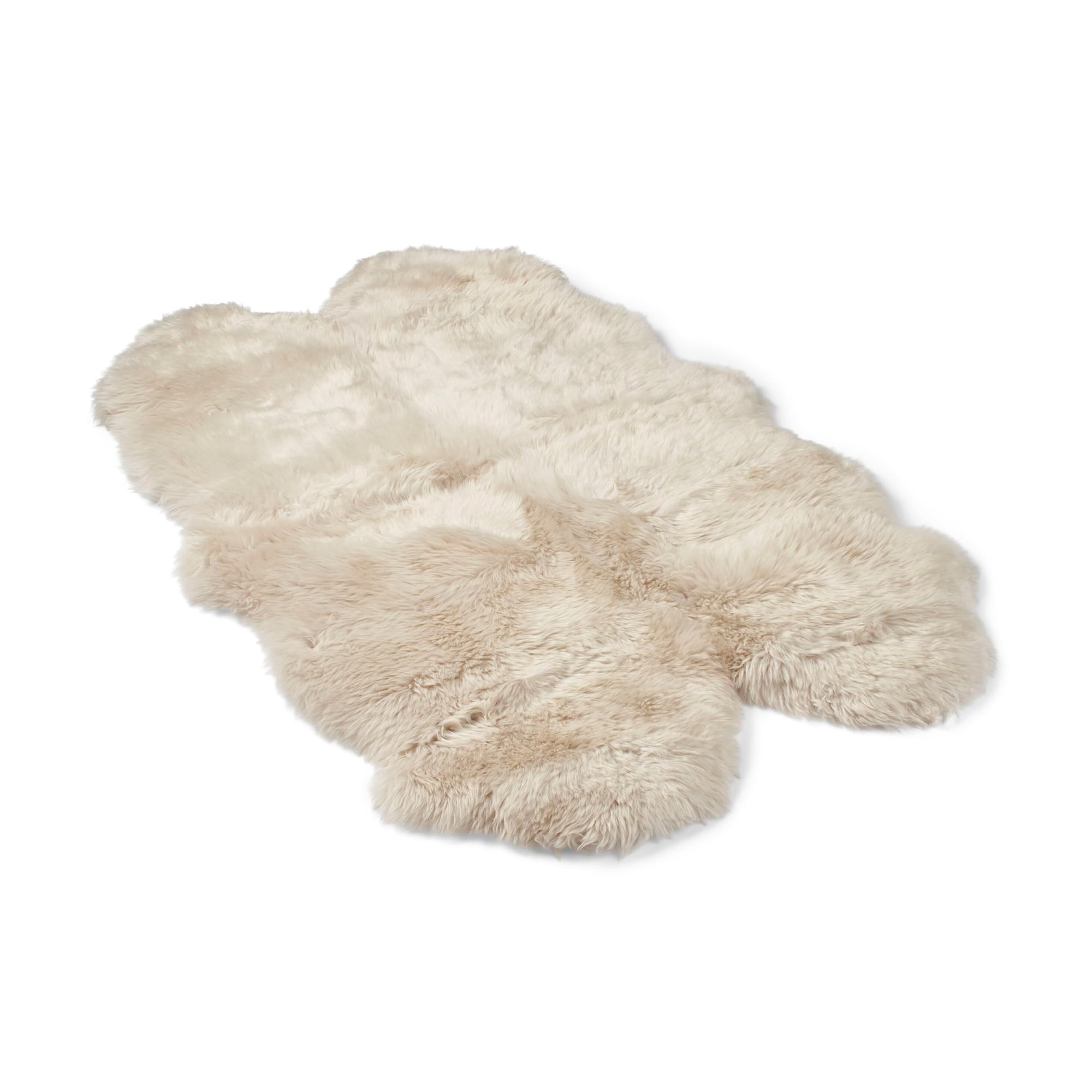 Nordic Sheep Real Sheepskin Rug 4x6 ft | Sheepskin Rugs for Living Room and Sofa | Bedside Rugs for Bedrooms | Large Fluffy Rug is Breathable &