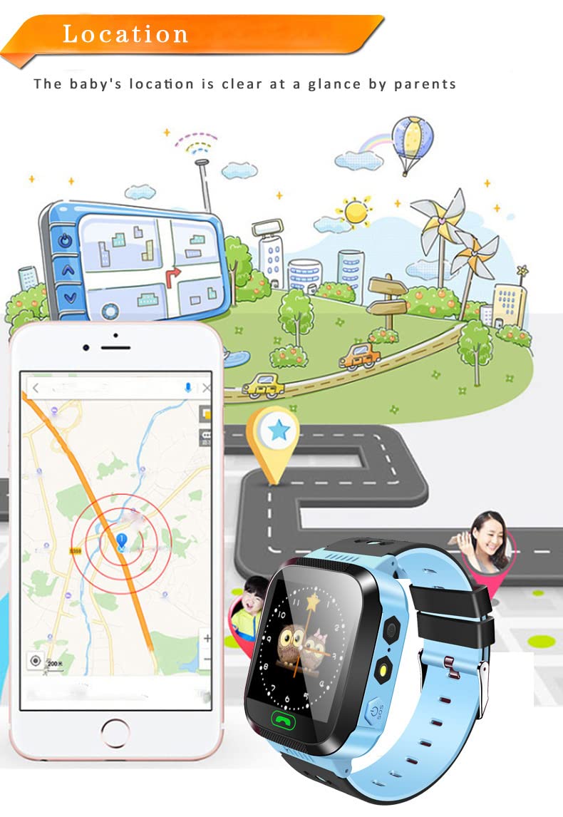 Wodoodporny inteligentny zegarek dla dzieci 2022 z telefonem SOS Antil-Lost jako prezent. Zegarek lokalizacyjny karty SIM dla dzieci zegarek dla iOS/Android