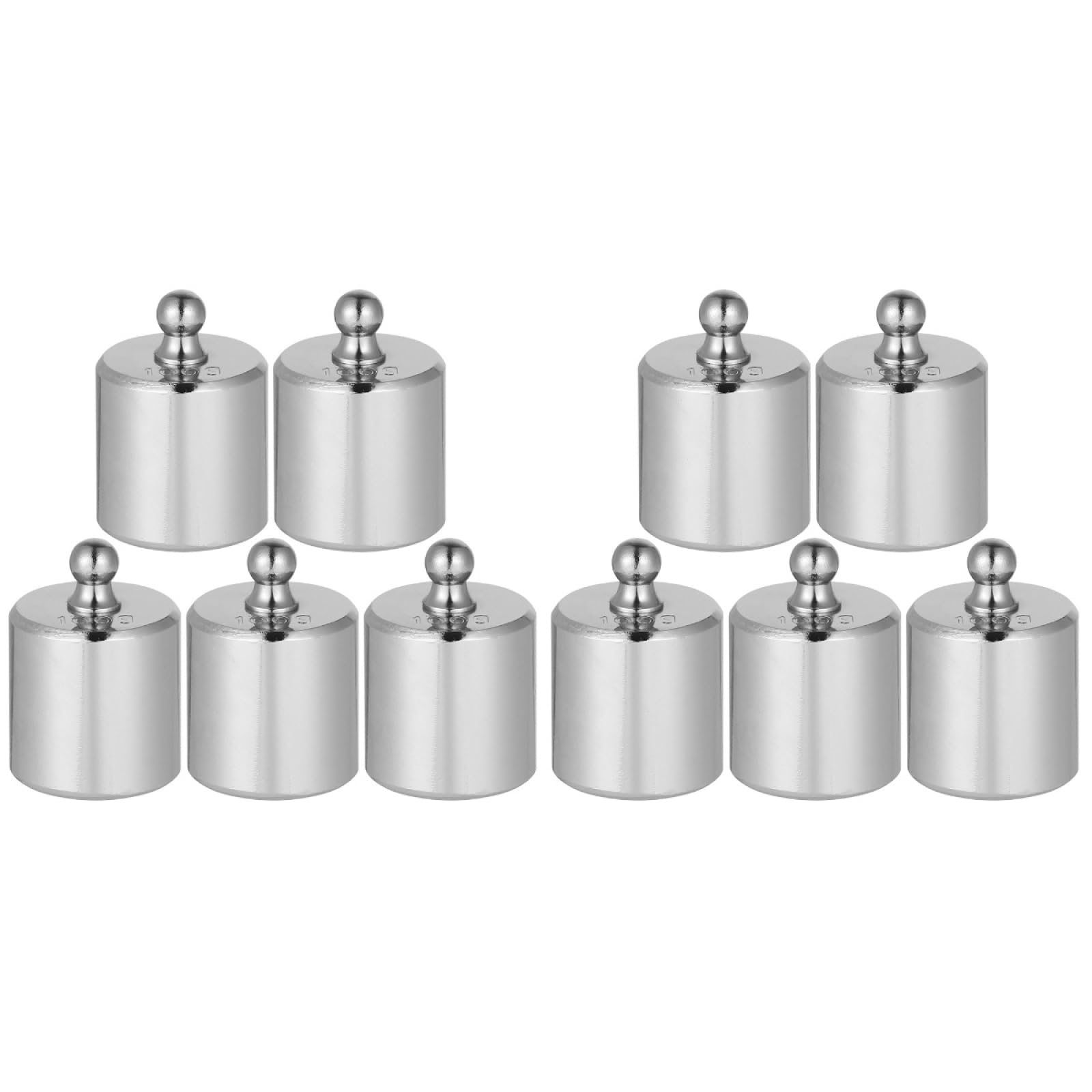 ULTECHNOVO 10 Piezas Pesos de Calibración Conjunto de Pesas de Calibrar Gromos para Escala Balanza Digital, para básculas digitales, 100 gramos, cromo, para calibrar básculas digitales/básculas